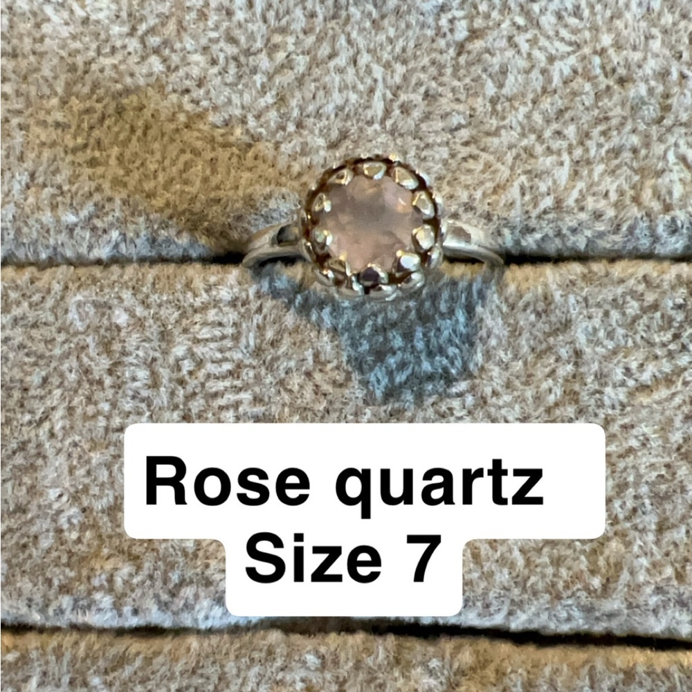 Rose Quartz Lotus Ring